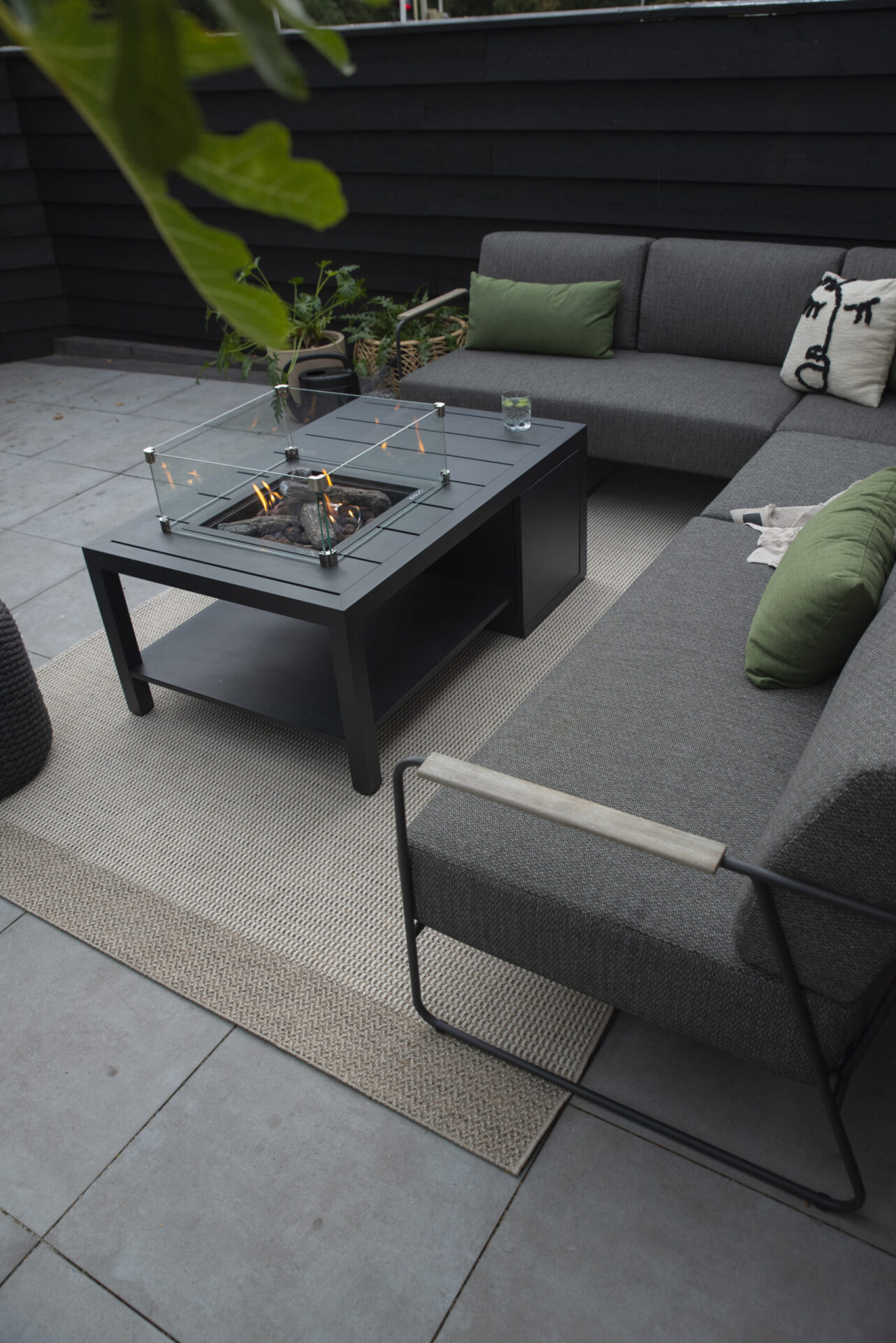 Cosiflow straight anthracite vuurtafel - Afbeelding 4