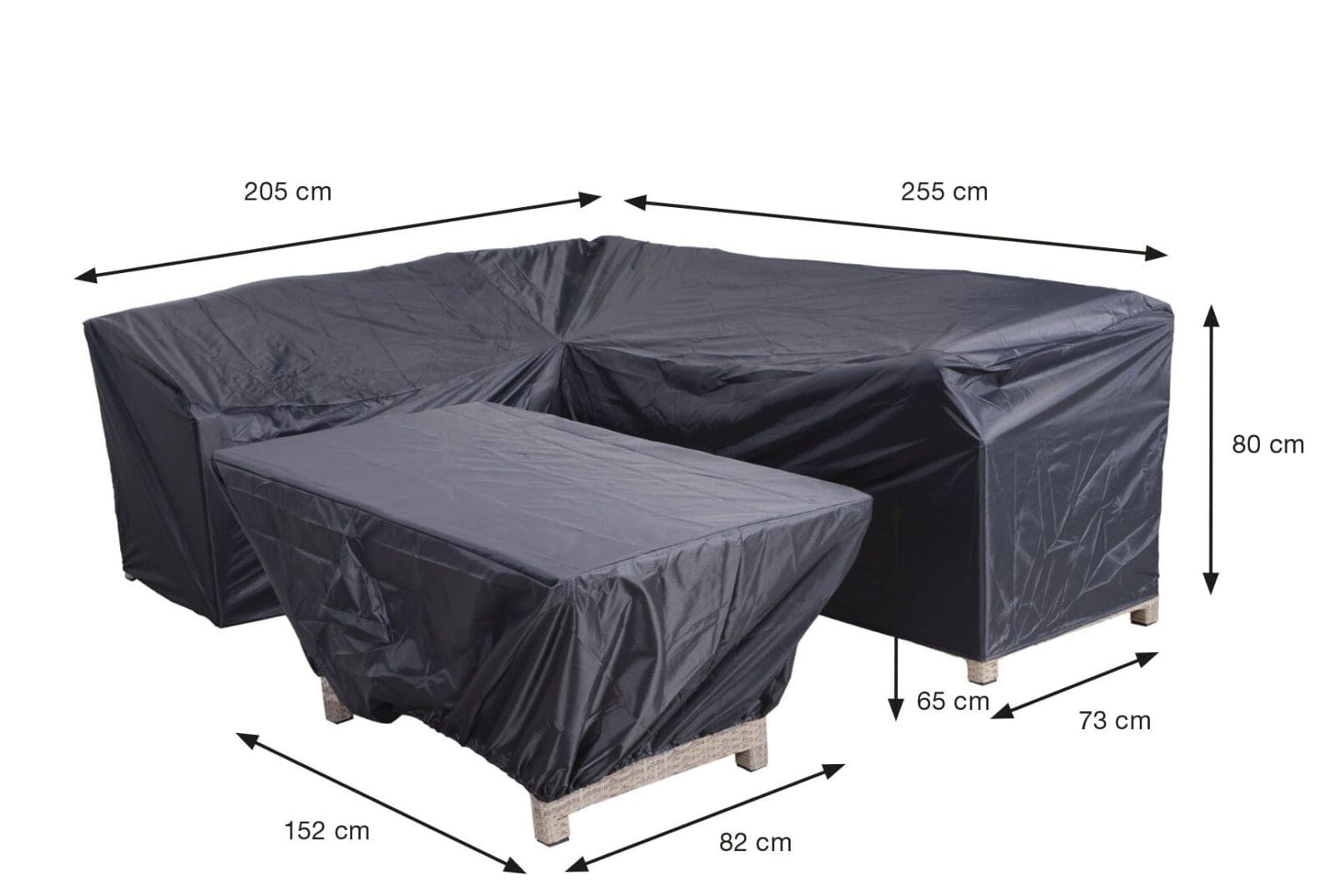 Afbeedling Hoes 70850 - 205/255x73xH80 & 152x82xH65 - Spekvoordeel.nl