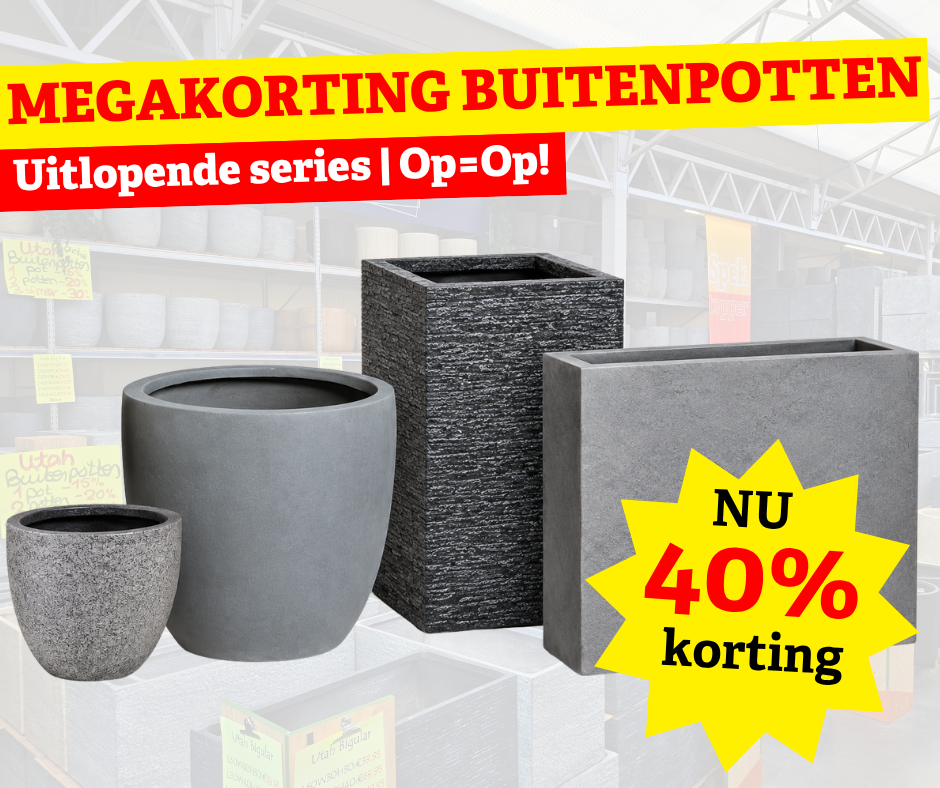 Megakorting buitenpotten